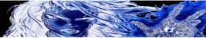blue woman with energy aura